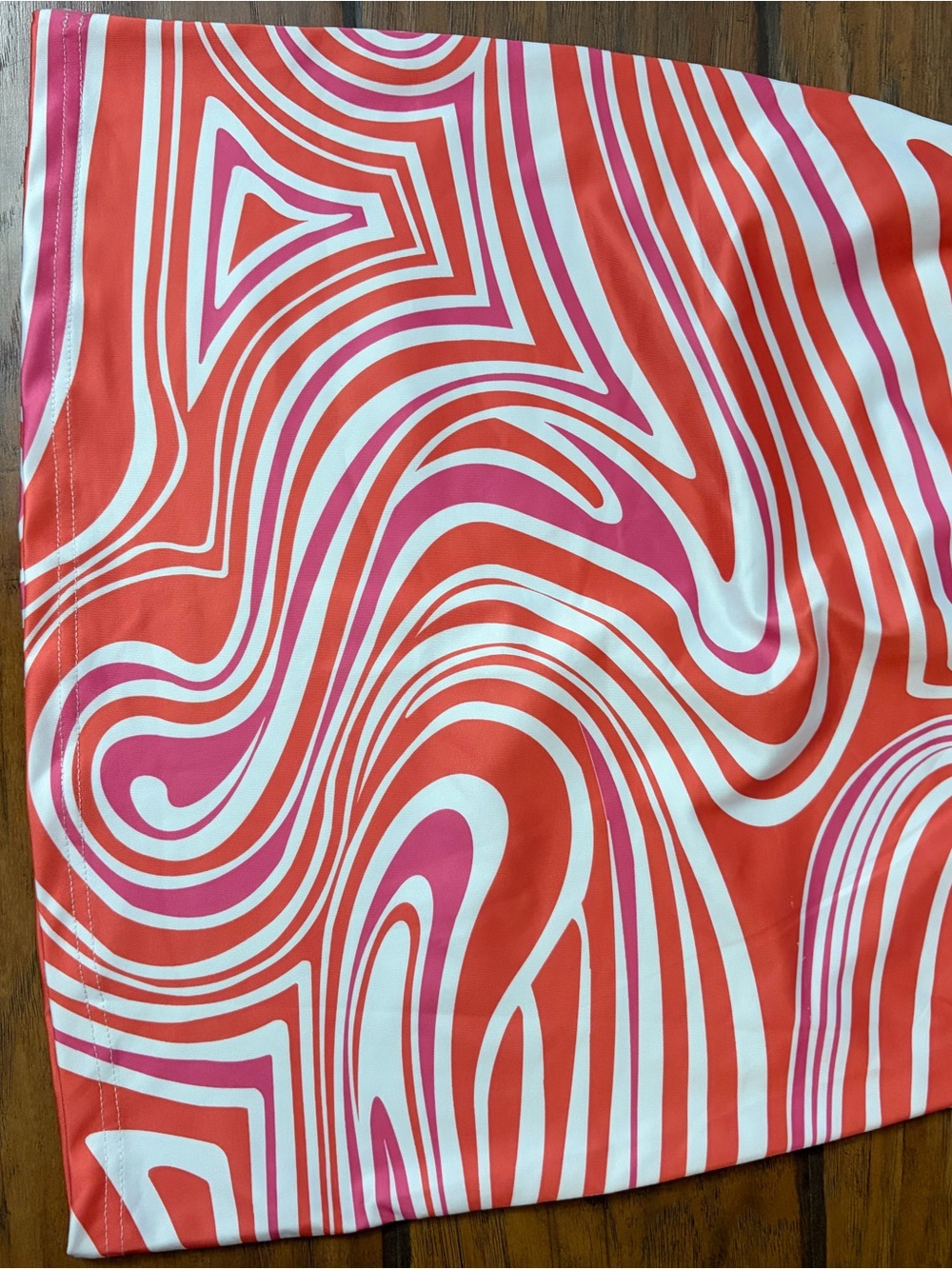 SHEIN Pink & White Swirl Mini Skirt - Size Medium - Picture 2 of 3